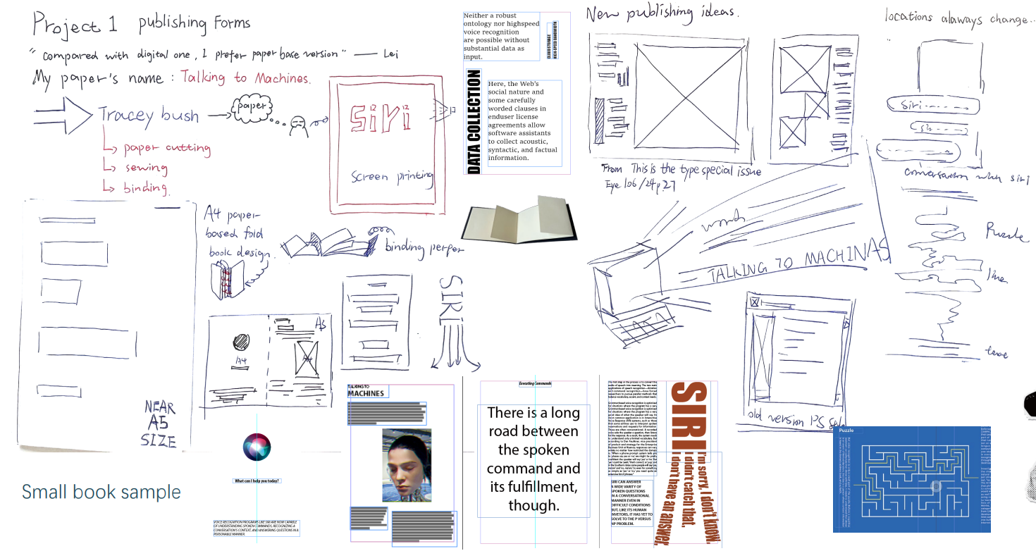 Sketchbook layout sketches