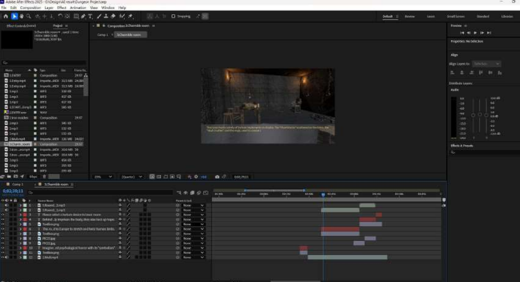 After Effects timeline