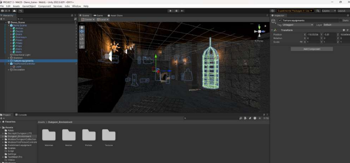Unity 3D scene editor